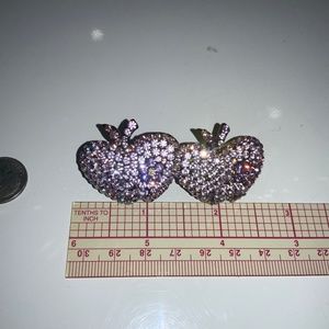 Crystal new apple hair clip 2.5”